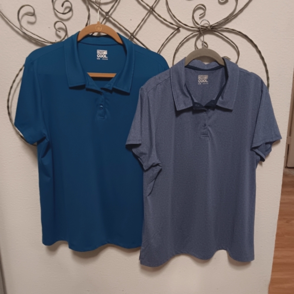 32 DEGREES COOL set of 2 polo tops, XL